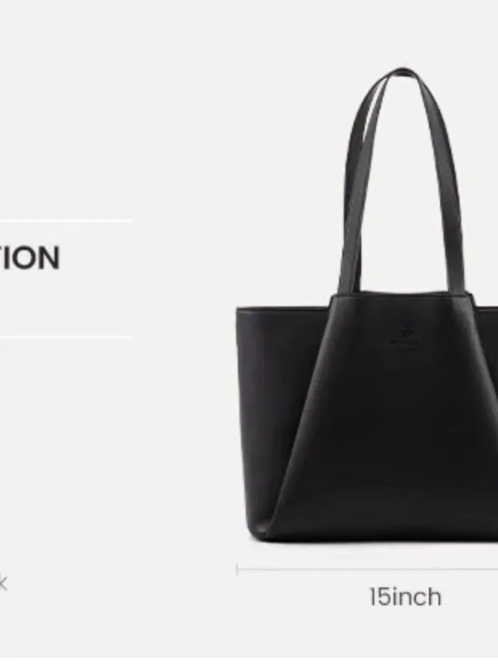 Lovevook Laptop Tote 15.6 inch faux leather bag with clutch in Apricot Brown NWT